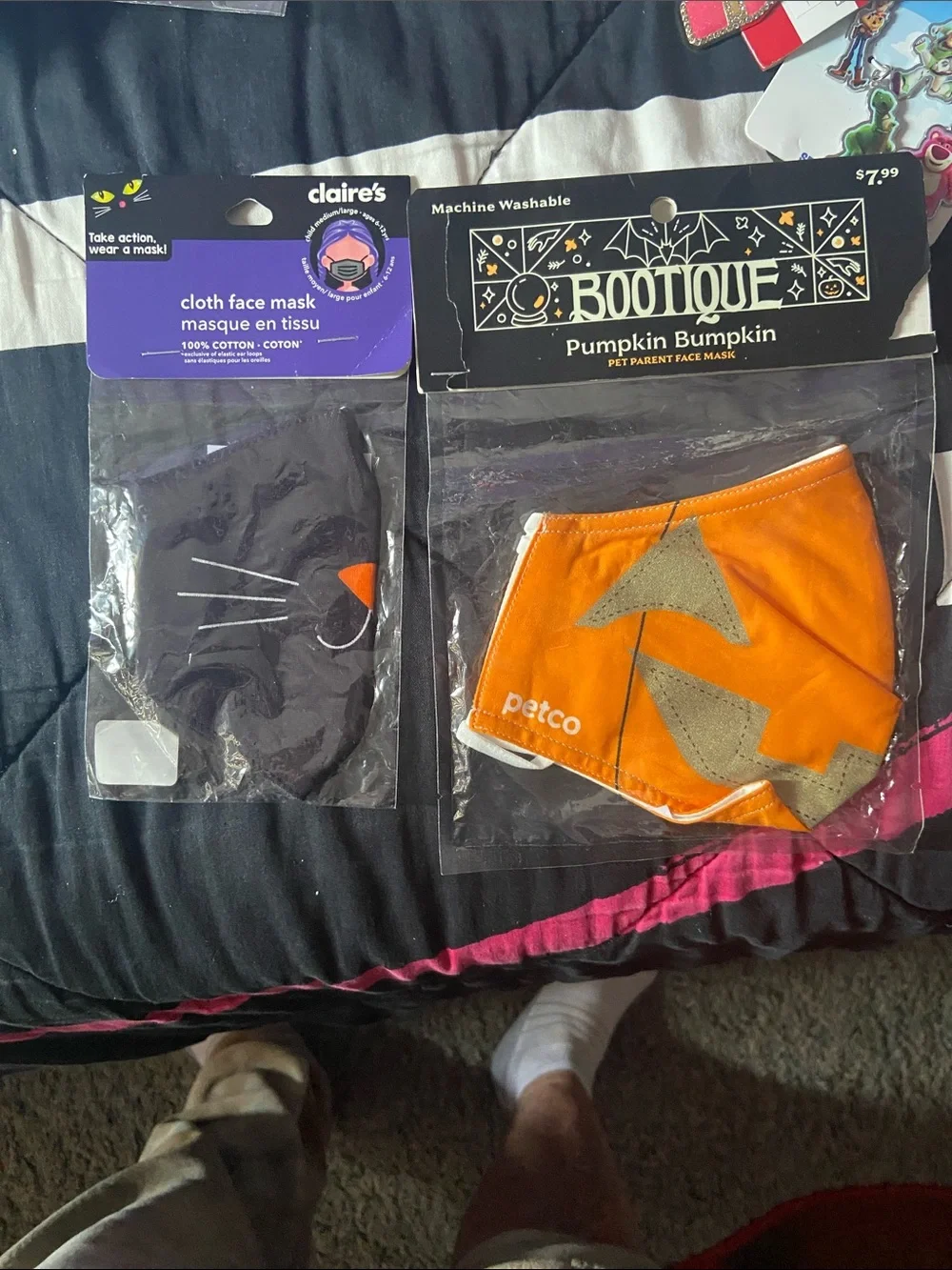 Claire's Orange Pumpkin Pet Face Mask